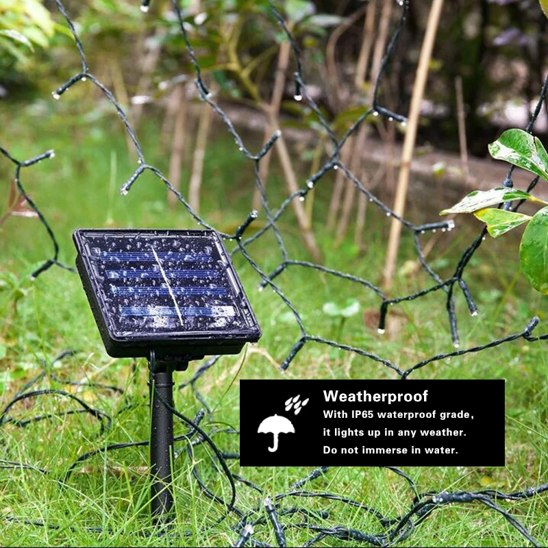 50LED 7 м Солнечная гирлянда на солнечных батареях Рождественская для кемпинга