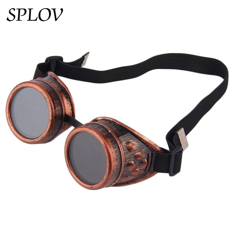 Retro Ronde Metalen Steampunk Mannen Zonnebril Vrouwen Lassen Mode Cyber Glazen Verstelbare Riem Vintage Shades