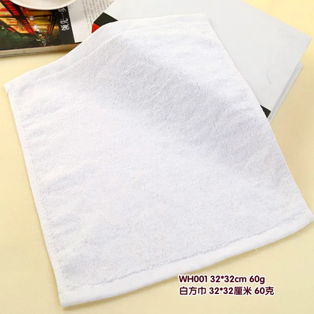 32X32CM Face Towel Small Towel 60g Hand Towel Hotel White Cotton Towel
