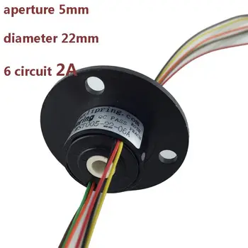 

Cross hole conductive slip ring with aperture of 5mm 2-12 2A Hollow shaft collector ring ferris wheel rotary connector