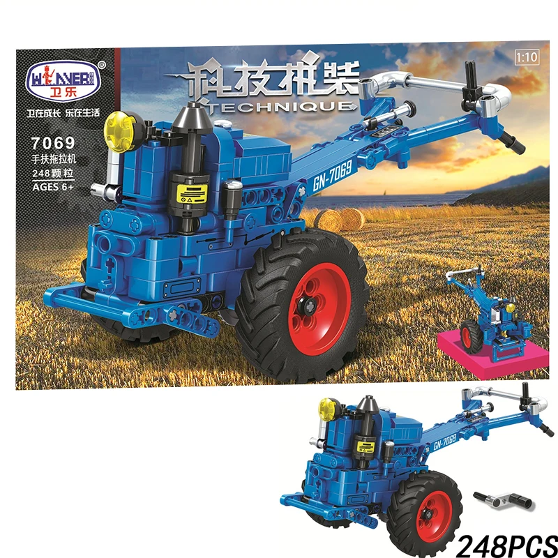 Walking Tractor 248pcs Legoings Technic MOC Vehicle Creator City Building Blocks Bricks DIY Model Toys for children boy Gifts