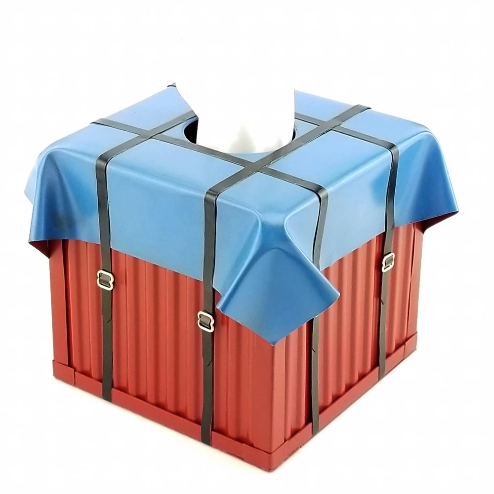 

Iron metal model retro vintage New for Game Playerunknown's Battlegrounds PUBG Tissue box Fashion Office Storeage Gift