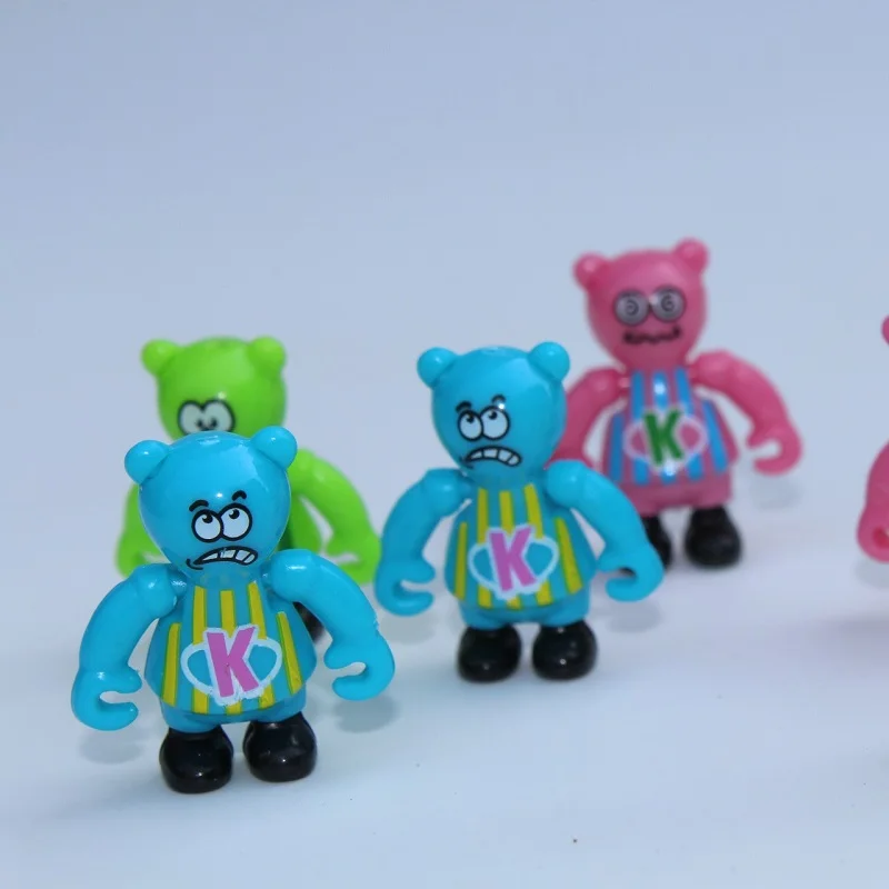 

10pcs/lot Brinquedos PVC SQUINKIES Toys Size 3cm Cute Bears Model Cartoon Figure Kids Gift Toys for Children