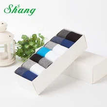 

BAMBOO WATER SHANG 7paires/Gift box packaging Men Combed cotton socks men's pure cotton breathable socks men's elite socks LQ-55