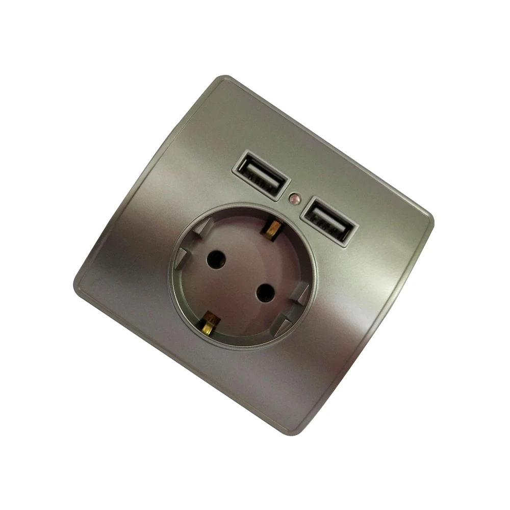 Настенное зарядное устройство с двумя Usb портами 5 В 2 А|Электрические розетки| |