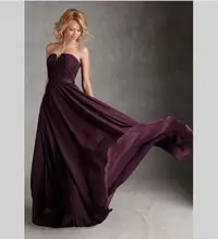 Simple Long Bridesmaid Dress With Pleats 2016 Custom Made Sweetheart Backless Women Formal Dress