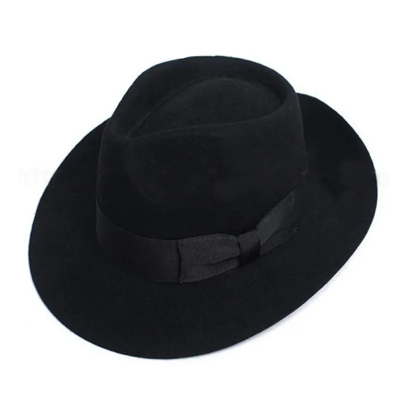 High Quality Woolen Hat Australian Wool 1:1 Michael Jackson Concert Dance Fedoras Classic Black Wide Brim Jazz Gentleman Hats Hats cb5feb1b7314637725a2e7: A