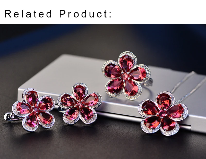 Austria-Swarovski-crystal-red-flower-wedding-penant-necklace_09