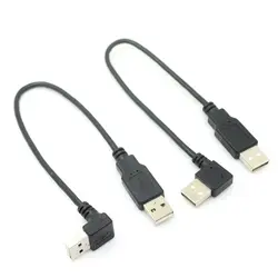 Угловой USB 2,0 A Тип мужчин и женщин M/M от AM к Am разъем адаптера USB удлинитель Кабель левый и правый вверх вниз Multi-angle