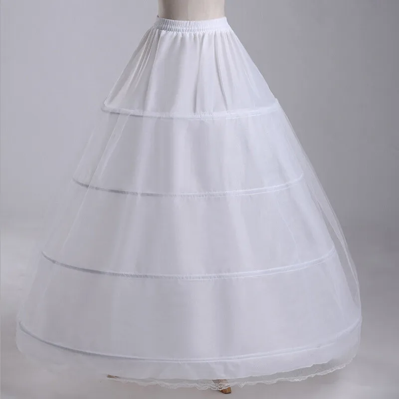 Женская Нижняя юбка плюс размера бальное платье нижнее белье кринолин 4 обруч 60-120 см Высокое качество Свадебные аксессуары Нижняя юбка