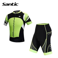 Santic 2017 Mens Summer Cycling Jersey Short 4D Padded Set Bicycle Bike Mens Cycling Sportswear Short Sleeve Riding Clothing