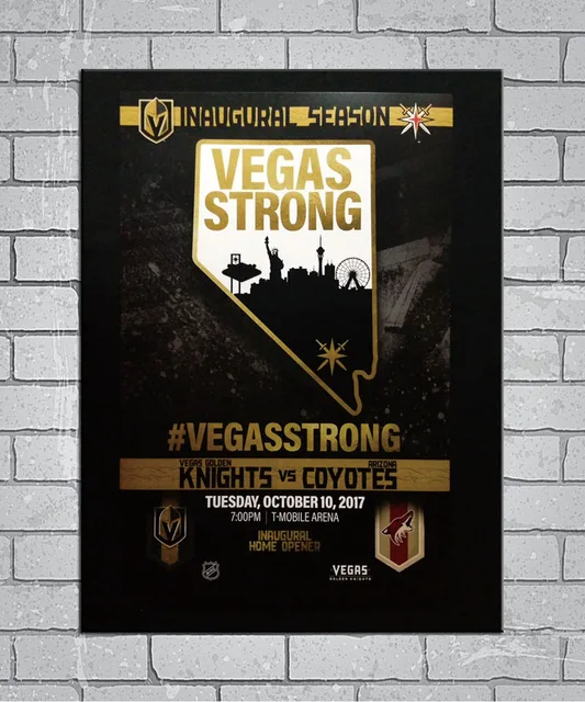 las vegas golden knights light canvas custom poster 24x36 27x40 inch flyer distributor las vegas