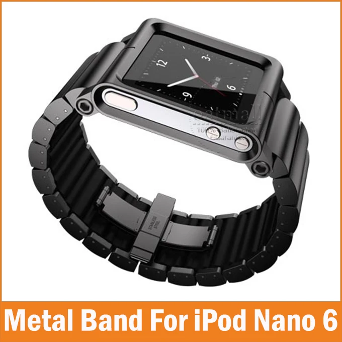 bilder für Neue Metall Aluminium Armbanduhr Band für Apple iPod Nano 6 Fall. Generation iwatchz Klassische Uhren Armband Abdeckung taschen bilder für Neue Metall Aluminium Armbanduhr Band für Apple iPod Nano 6 Fall. Generation iwatchz Klassische Uhren Armband Abdeckung taschen