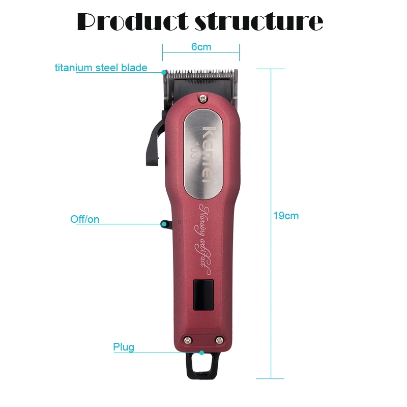 100-240 В kemei перезаряжаемый триммер для волос профессиональная машинка для стрижки волос бритвенный станок для стрижки волос борода электрическая бритва