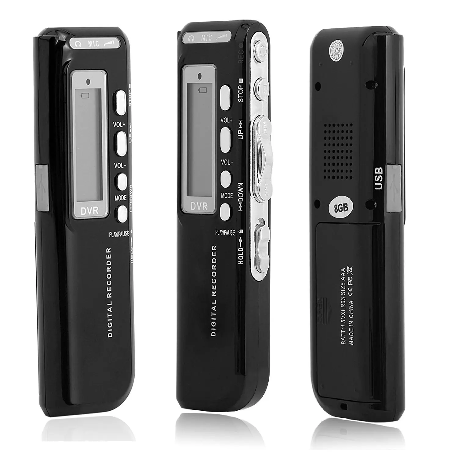 Pen Digital Voice Recorder USB 8GB Voice Activated Mp3 Player Dictaphone Recording Digital Audio Voice Recorder