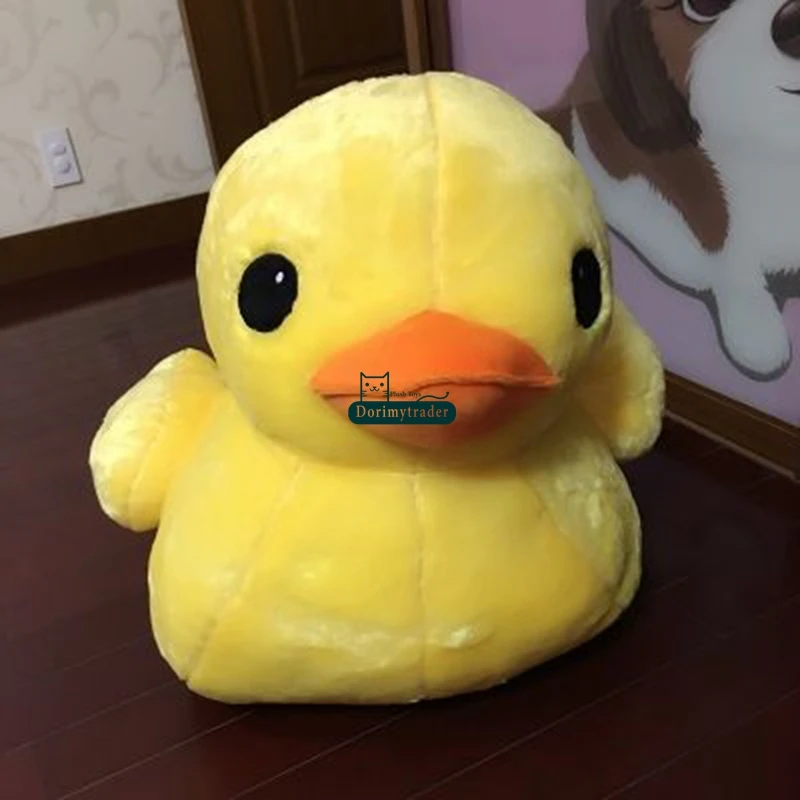 Dorimytrader 60cm x 55cm Giant Kawaii Soft  Anime Yellow Duck Plush Toy Stuffed Cartoon Ducks Animal Pillow Kids Gift DY61784 (5)