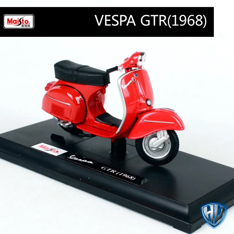 1:18 Maisto 2017 Vespa GTS300 Motorcycle Scooter Model Toy New in Box Red 