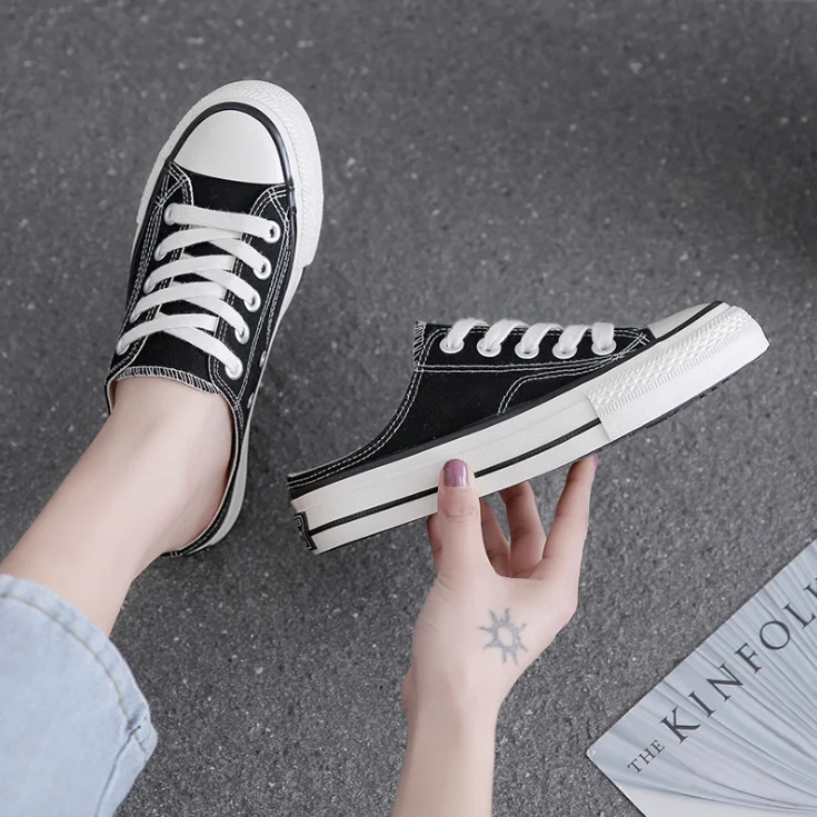 

Woman Shoes 2019 Summer Brand Shoes New Fashion Women Shoes Casual Flats Solid Canvas Classic Solid Color Women Casual Sneakers