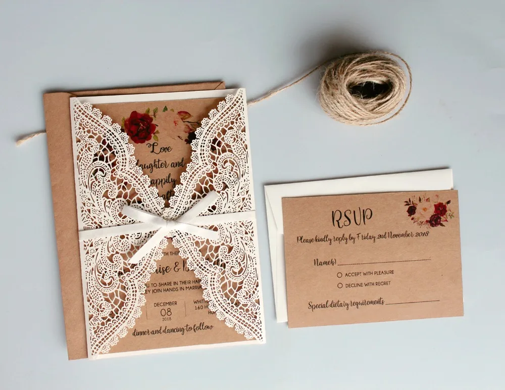 Vintage Wedding Invitations Suit