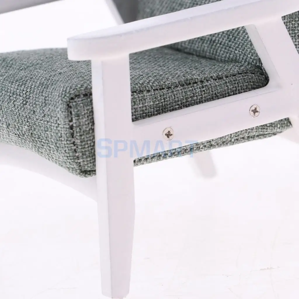 1:12 Scale Wood Dollhouse Miniature Single Sofa Chair Living Room Bedroom Furniture Decor Dolls Action Figures Acc Model Toy