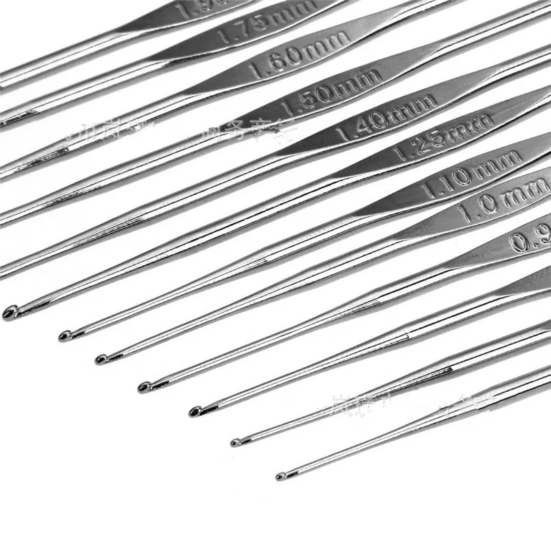 12pcs/set Small Crochet Hooks Stitches Knitting Needles Handicraft Crochet Set Hand Weave Tool Sewing Accessories YSS9135