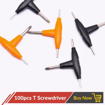 

Volcanee 100pcs/lot T Screwdriver DIY Tool for Electronic Cigarette RDA RTA RDTA RBA Atomizer Tanks Heating wire coil DIY