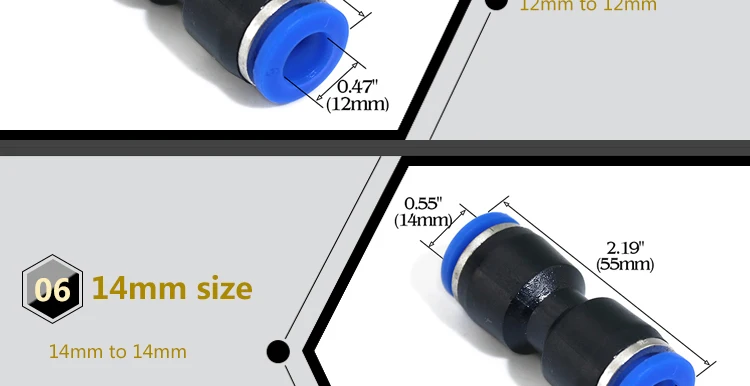 Детали для пневматического пуш-ап в прямо Соединительная муфта для труб диаметром 4/6/8/10/12/14/16 мм штуцер воздуха Пневматический быстросъемный соединитель фитинги из искусственной кожи
