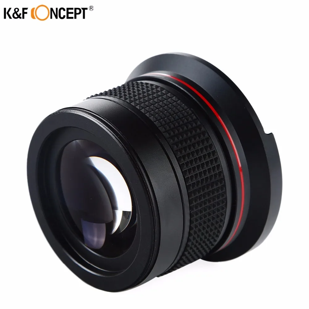 K& F CONCEPT 2in1 58 мм 0.35x рыбий глаз Широкий формат макро Камера объектив для цифровой однообъективной зеркальной камеры Canon EOS 700D 650D 600D 550D1100D Rebel T5i T4i T3i T3 T2i