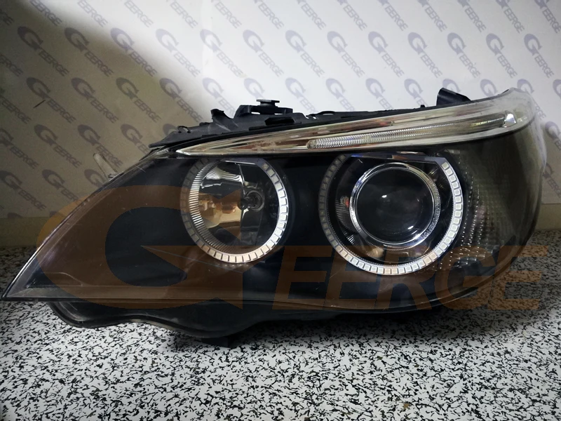 Для BMW E60 E61 525I 530I 540I 545I 550I M5 2003-2007 ксеноновая фара RF Bluetooth контроллер многоцветный RGB led angel eyes kit