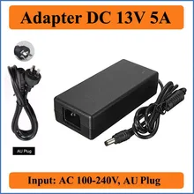 13v 5a au plug ac dc adaptador 1 pces ac 100v-240v de alta qualidade para dc 13v 5000ma carregadores fonte de alimentação adaptador 5.5mm x 2.1-2.5mm