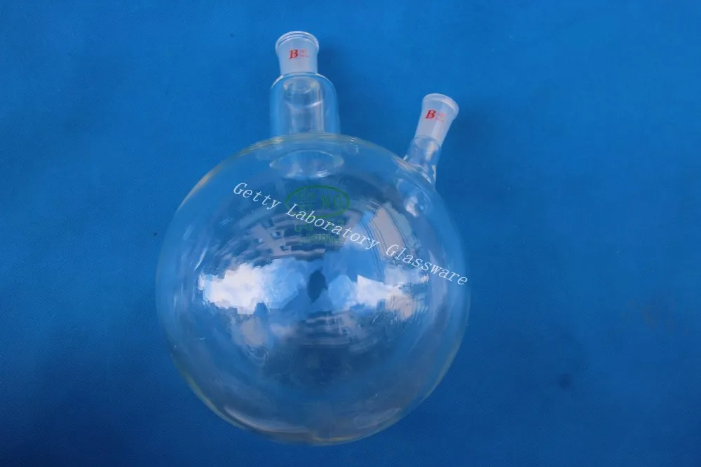 

5L (5000ml) 2-neck (two-neck) round bottom boiling flask, heavy wall, 24/40 joint