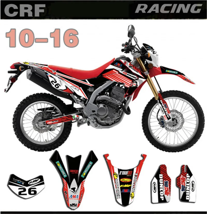 

GRAPHICS & BACKGROUNDS DECAL STICKERS Kit for Honda CRF250L 2010 2011 2012 2013 2014 2015 2016 CRF 250L 10-16