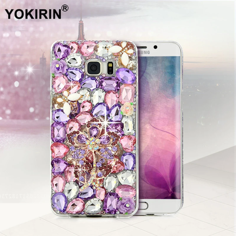 YOKIRIN Bling Crystal Diamond Case Rhinestone Cover For iPhone 5S SE 6 6S Plus For Samsung