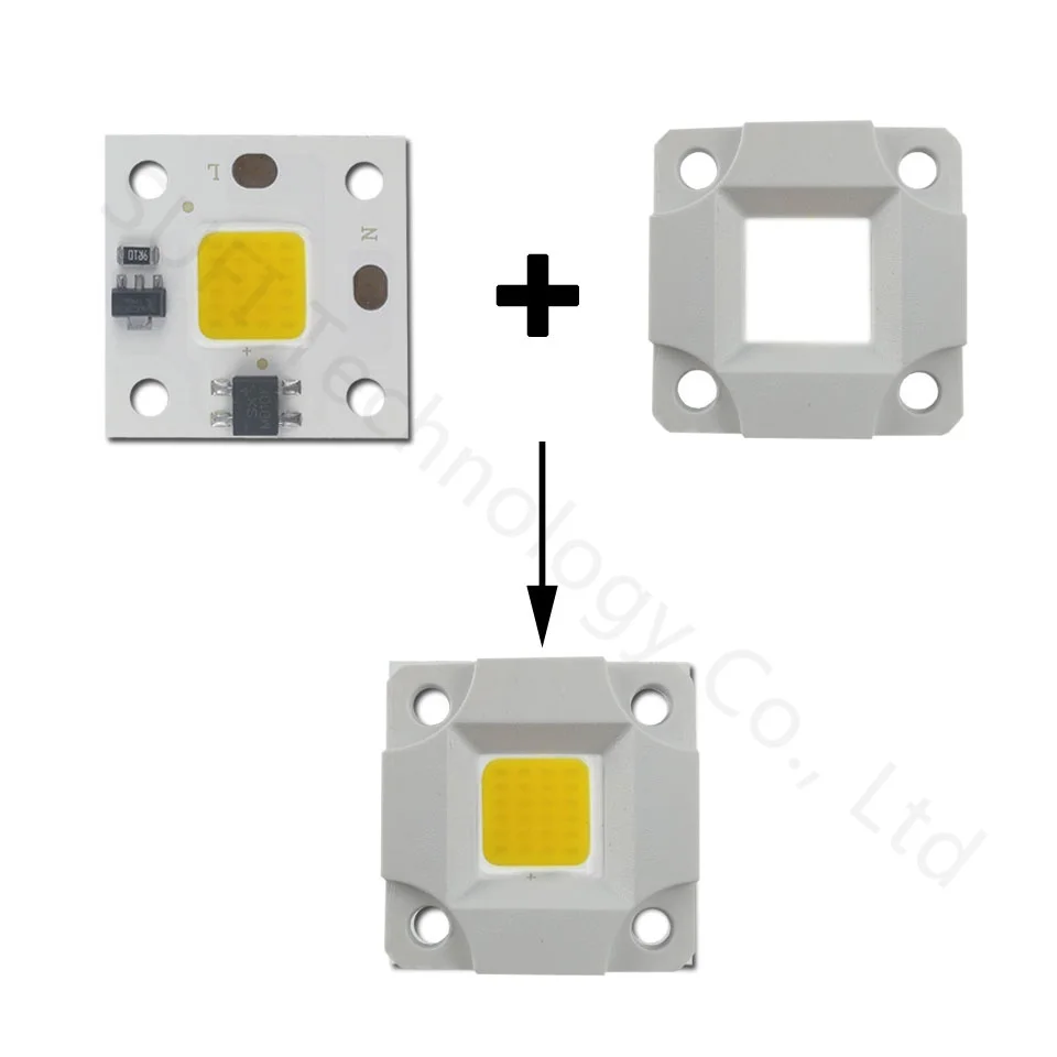 Светодиодный смарт прожектор 10 шт. Вт AC220 в IC COB белый/теплый белый для DIY 20 30 50
