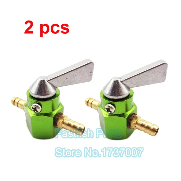 2pcs/pack CNC Green Fuel Tap 1/4" 6mm Inline Valve Petcock Gas Fuels For ATV Vintage Pit Dirt Bike Motorcycle Motocross |
