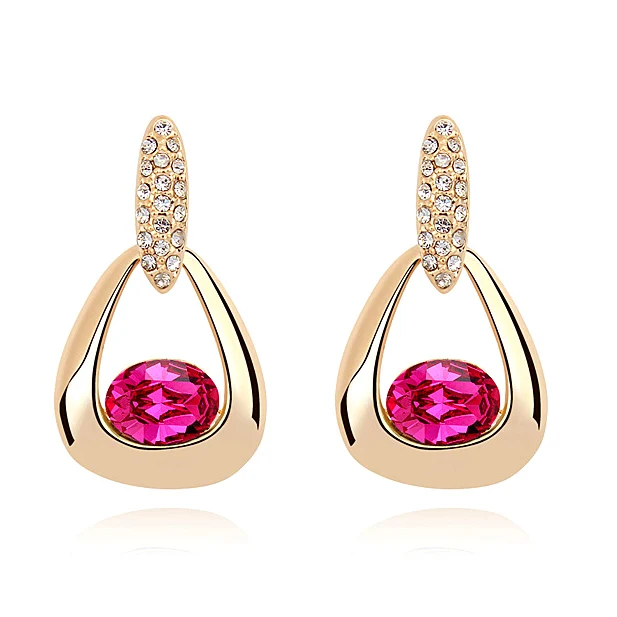

Vintage Drop Earrings For Women Crystals from Swarovski Bohemia Dangle Earrings Statement Jewelry pendientes High Quality