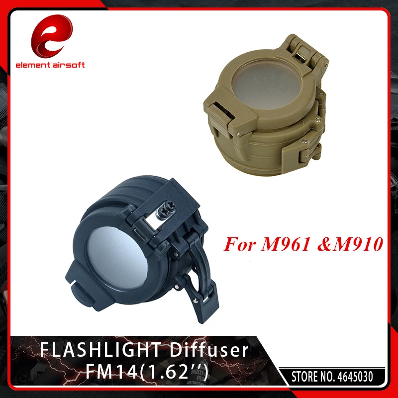 1.62" Tactical Flashlight Diffuser For M961+M910 Lights Filter Cover FM14 1.62" Tactical Flashlight Diffuser For M961+M910 Lights Filter Cover FM14