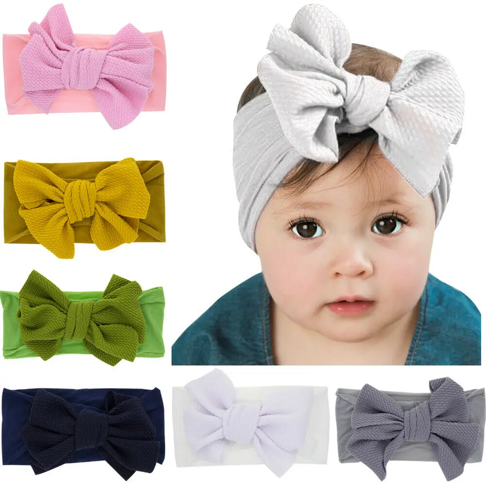 Baby Kid Newborn Infant Princess Big Bow Turbon Knot Headband Hair Band Hairband