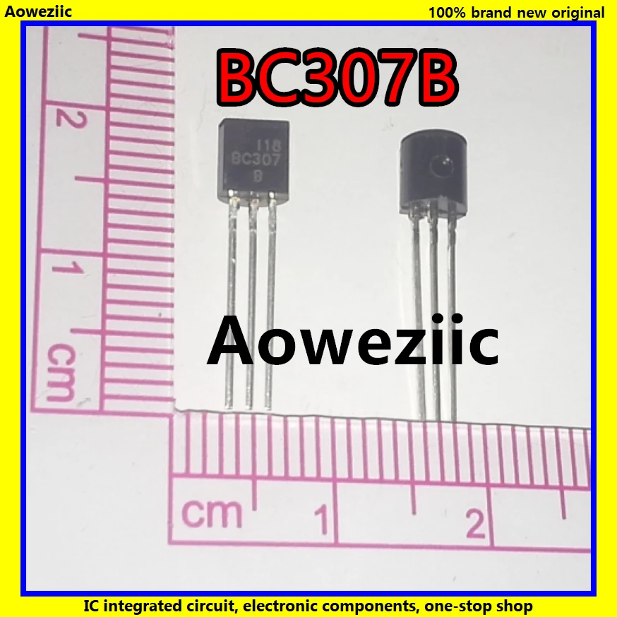 50 шт./лот транзистор BC307B BC307 307 TO-92 PNP 100 мА 45 в одноканальный новый оригинальный