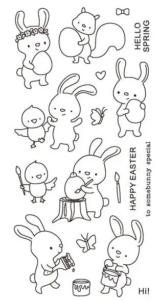 

Easter Egg Hunt Stamp Transparent Clear Stamp for DIY scrapbooking/Card Making C11