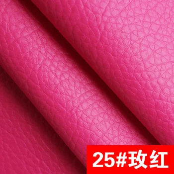

25# rose High Quality Faux PU Leather fabric like leechee for DIY sewing sofa table shoes bags bed material (138*100cm)