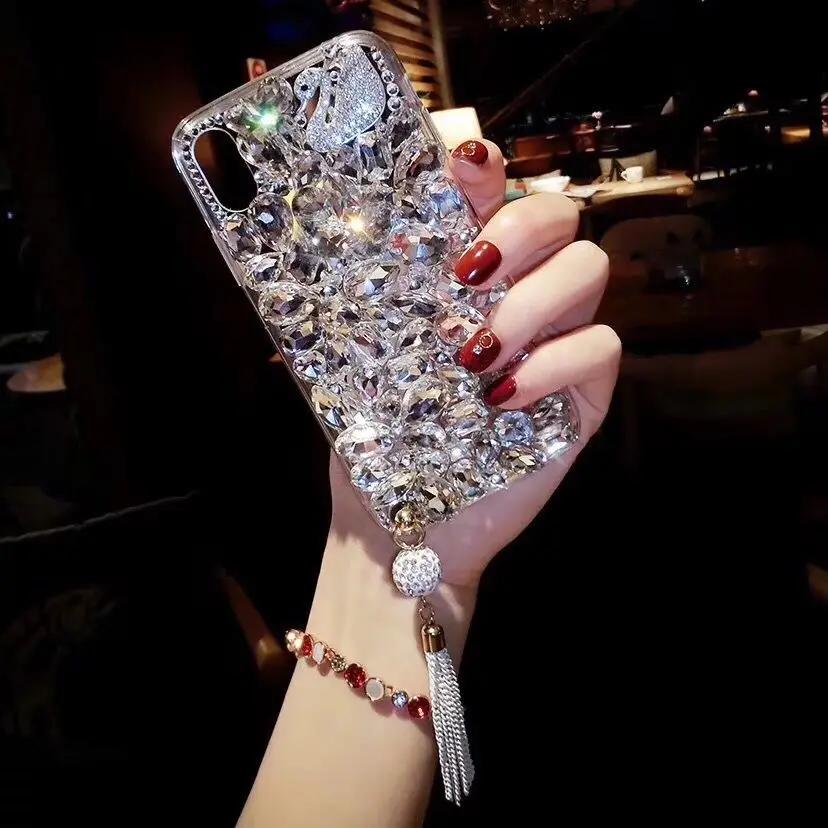 

ORYKSZ 3D Fashion Glitter Diamond Hard Case Cover For Samsung galaxy S7edge S8 S9 plus Note 8 Note 9 Luxury Jewelled Phone Case