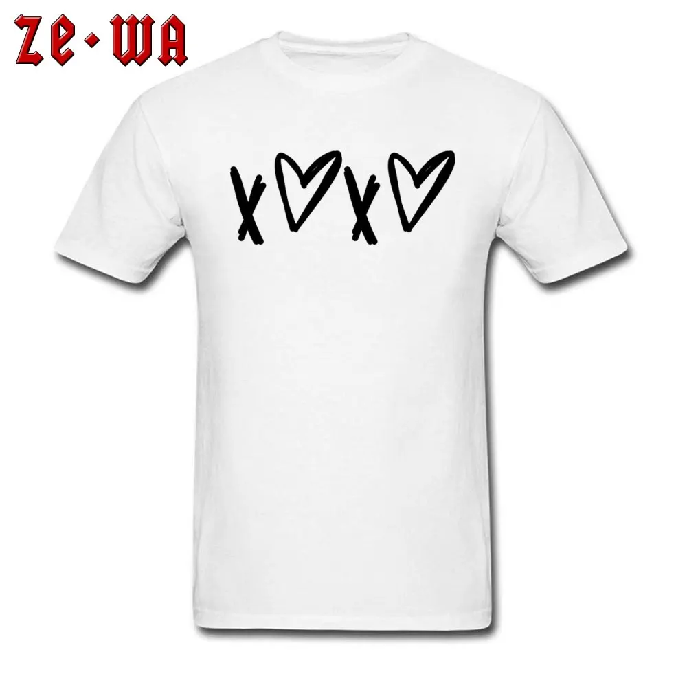 2018 Newest Men T-shirts Crewneck Short Sleeve 100% Cotton Black And White Love T Shirt Summer T-shirts Drop Shipping Black And White Love white