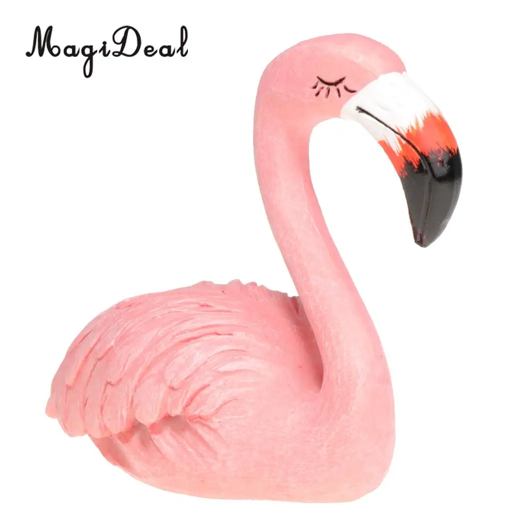 Chic Flamingo Ormament Figurines Sculpture Wedding Decor Home Decoration 8 Styles 8-15cm, Pink