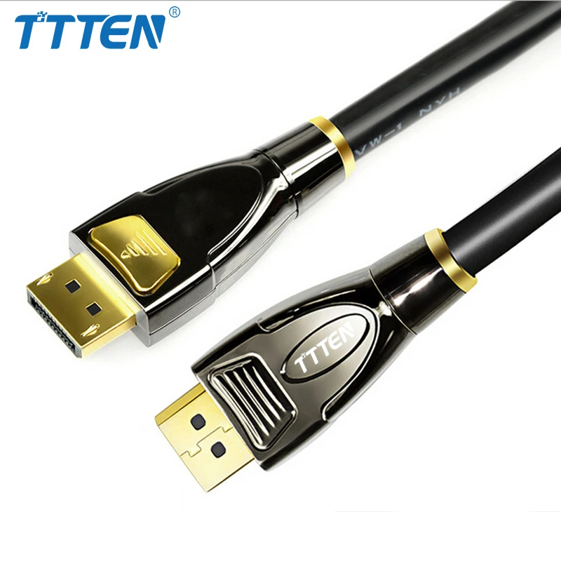 

TTTEN Display Port DP Male To DisplayPort DP Male Cable Gold-Plated DP 4K 1.2 Cable 2M 3M 5M for PC Monitor Projector Laptop TV