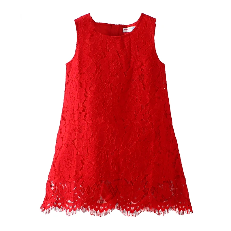 

Mudkingdom Little Girl Lace Eyelet Dress Wedding Party Sleeveless Princess Dress