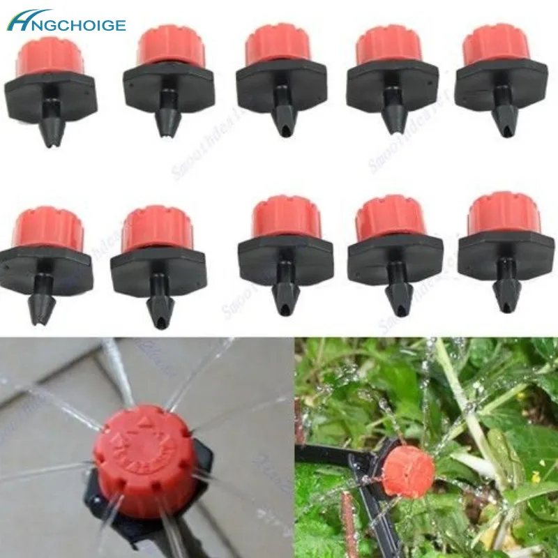 

50pcs Micro Flow Dripper Drip Head 1/4 Inch Hose Garden Irrigation Misting APR17