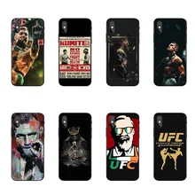 אופנה קונור מקגרגור UFC שחור רך סיליקון כיסוי טלפון מקרה עבור iPhone 11 פרו מקס X10 5S 6S 7 8 בתוספת XR XS מקסימום 12 פרו מקסימום(China)