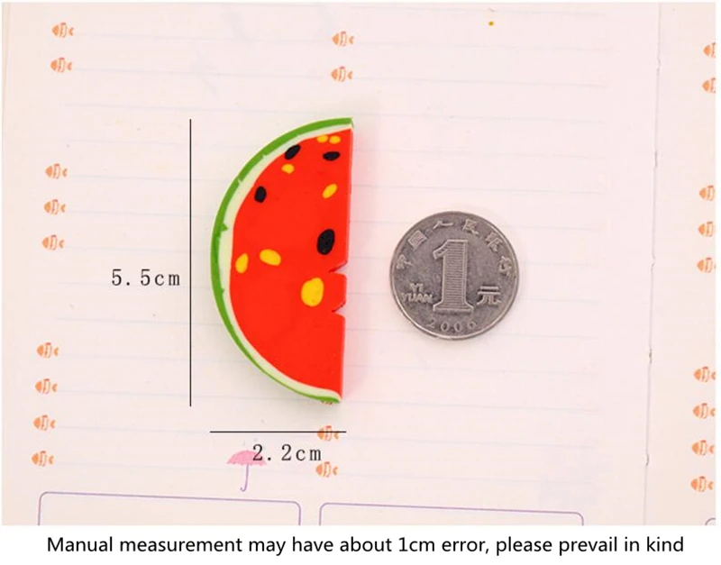 1 шт./лот Kawaii арбуз моделирования Ластики Творческий Фрукты резиновая для офиса школьники поставки Ластики канцелярские