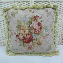 15 K 1" X 16" игольная Подушка, ручной работы шерстяная подушка с цветочным дизайном без вставок